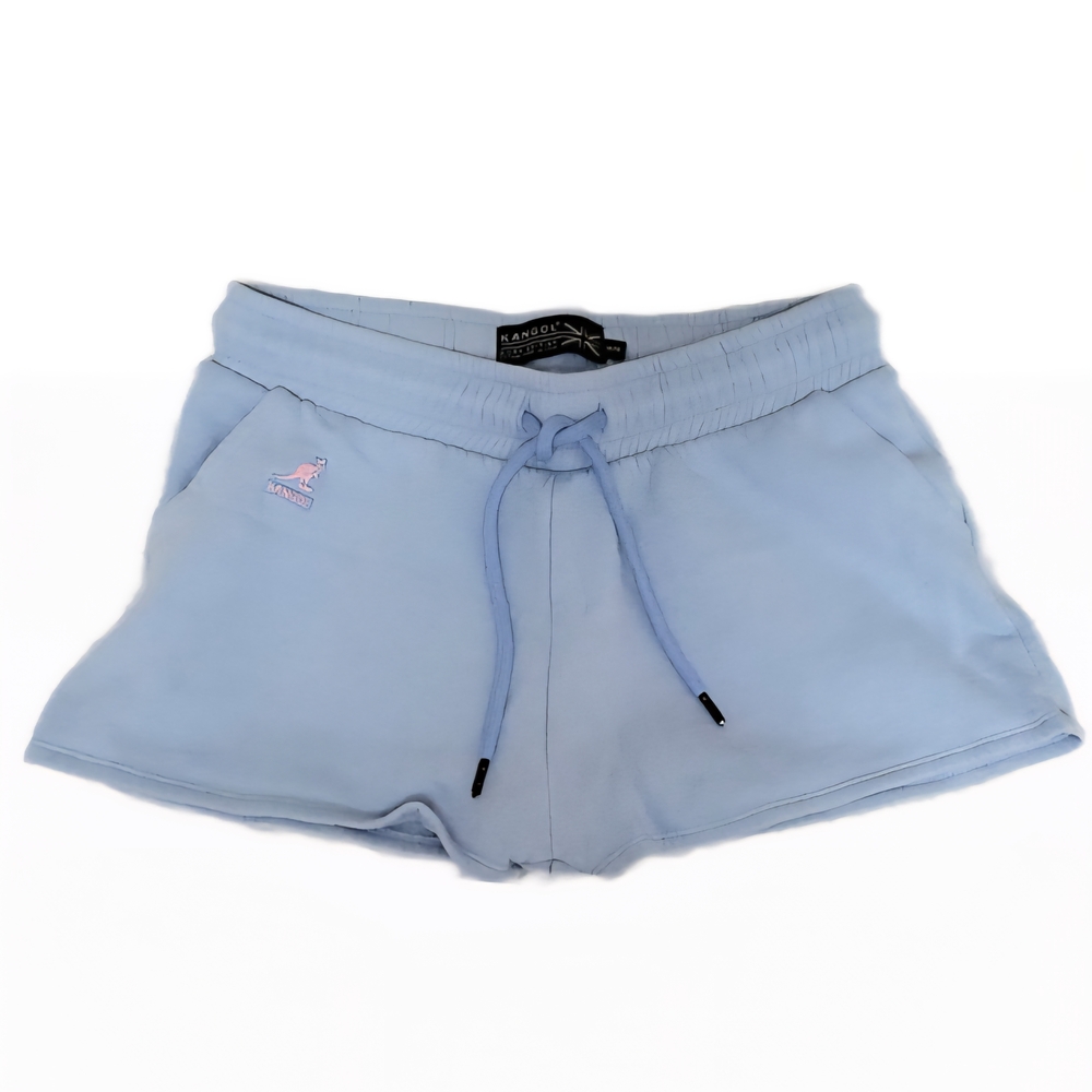 Kangol Pastel Blue Shorts with Pink Logo